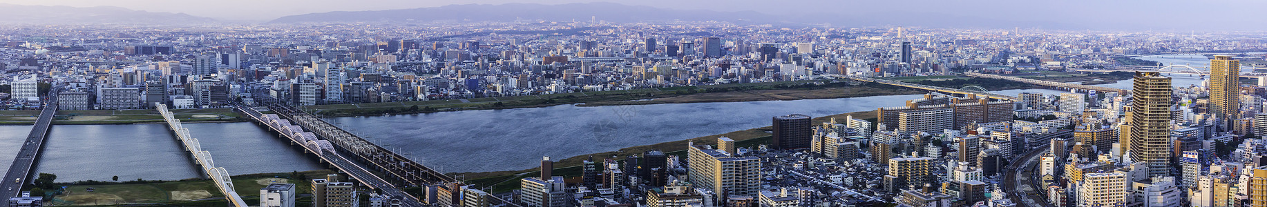 左江大阪城市景观背景