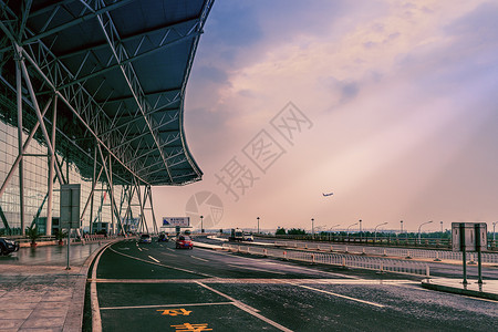 机场道路天津机场背景