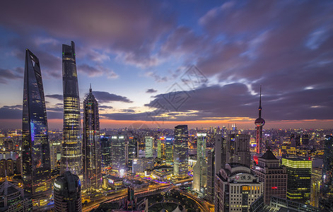 民国夜上海陆家嘴全景背景