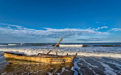 浪潮素材昌黎黄金海岸美景背景