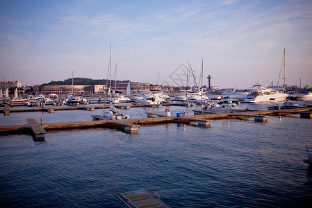 帆船体验青岛奥帆中心美景背景