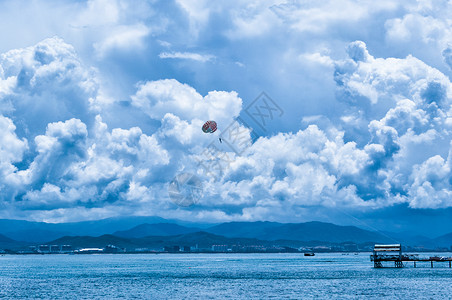 沿海旅游美丽的海南西岛背景