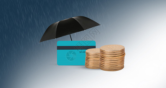 保护自己的财产雨伞保护下的财产设计图片