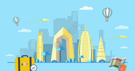 迪拜天际线城市设计图片