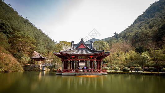 小鲤鱼跳龙门仙都景区的御龙亭背景