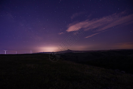 森林夜色大草原夜晚星空背景