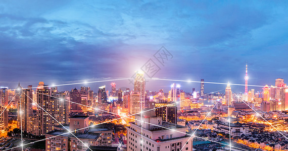 深圳世界之窗夜景城市线条科技设计图片