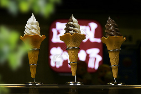 冷饮店促销夏日冰淇淋背景