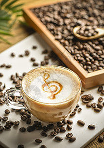 咖啡咖啡豆茶咖啡高清图片