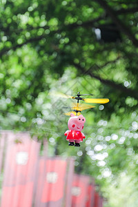夏日卡通太阳伞飞行玩具背景