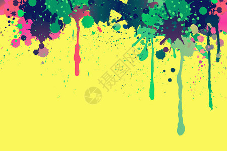 黄圣女果彩色油漆背景设计图片