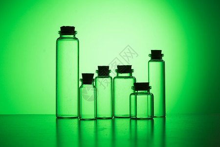 药物试验玻璃试剂瓶组合背景