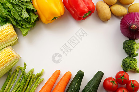 形状多彩蔬菜组合背景背景