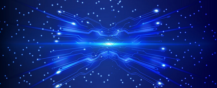 机械感标题框蓝色机械感科技背景设计图片