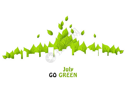 城市的风素材绿色环保背景设计图片