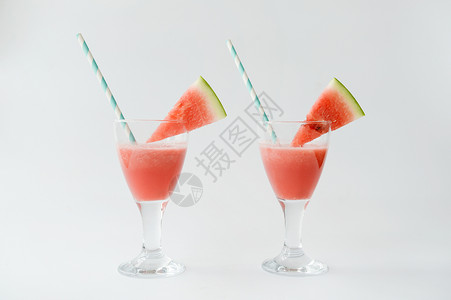 夏日凉爽西瓜汁饮品高清图片