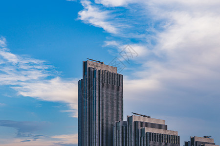 城市风光建筑日落图片