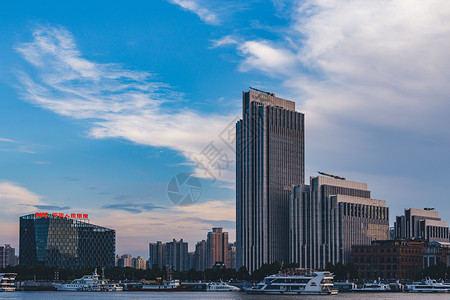 城市风光建筑日落图片