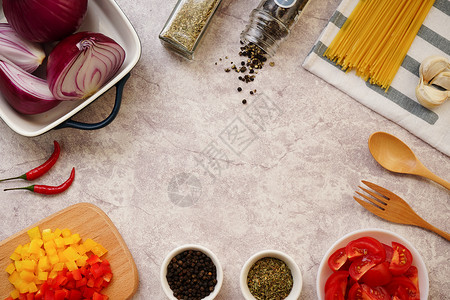 菜椒设计素材餐桌上的食材背景