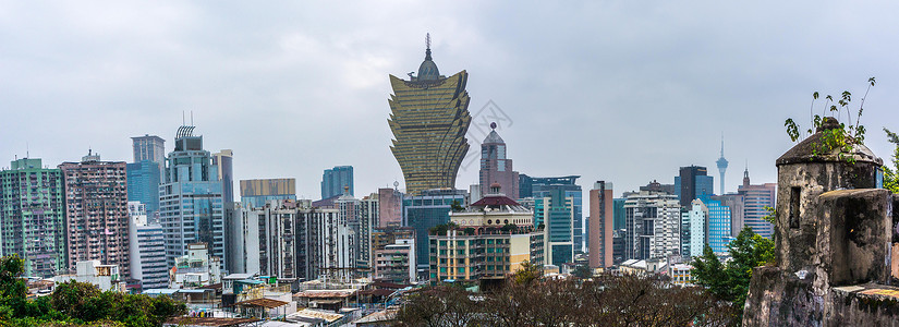 澳门城市景观新葡京酒店背景