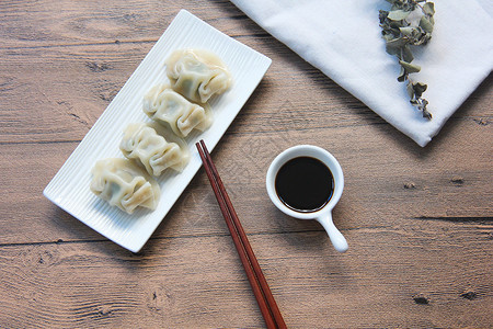 食物桌水饺静物木纹桌素材图片背景