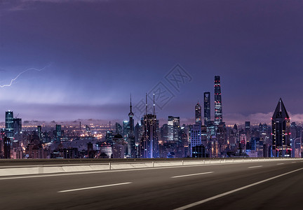 上海路夜幕城市设计图片