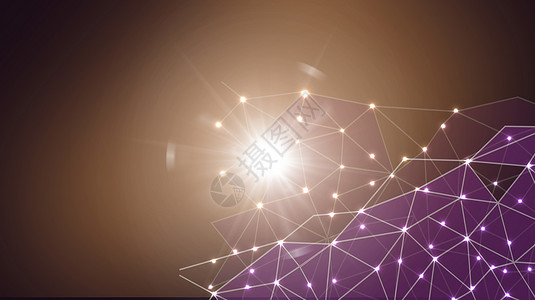 紫色发光光效大气科技三角背景设计图片