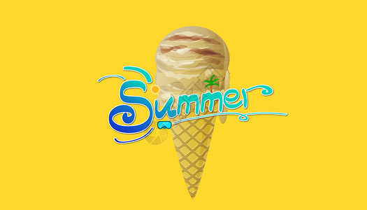 黄色冰棍夏季设计图片