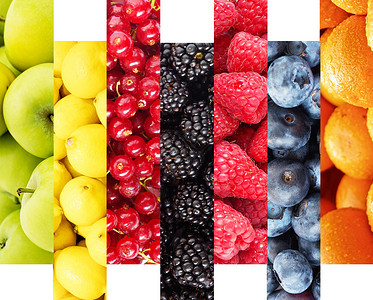 蓝莓草莓水果集合设计图片