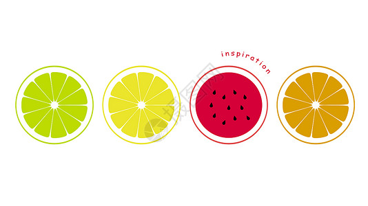 西柚柠檬创意西瓜设计图片