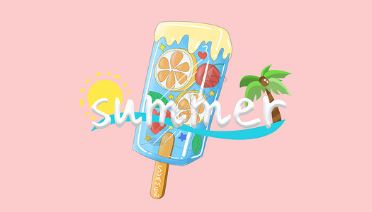水果饼干冰激凌炎热夏天冰激凌甜点设计图片