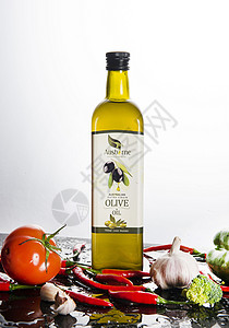 一瓶醋橄榄油美食摄影背景