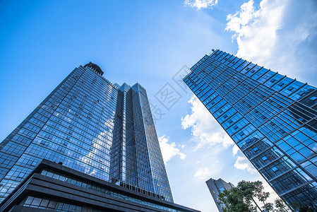 湖中建筑城市高楼大厦背景