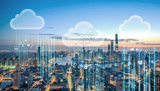城市云端网络云平台设计图片