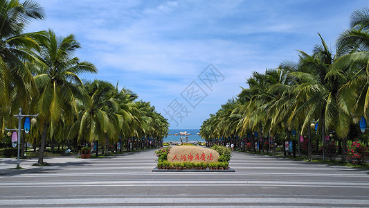 海南旅游画册三亚天涯海角广场摄影背景
