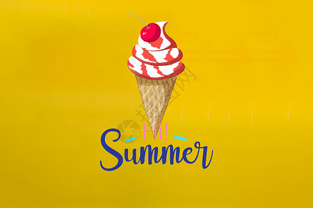 冰淇淋冰棍你好夏天设计图片