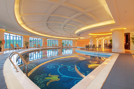 宾馆走廊酒店游泳池背景