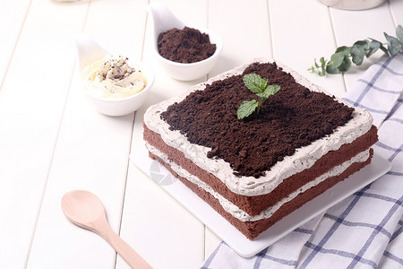 美味巧克力蛋糕背景图片