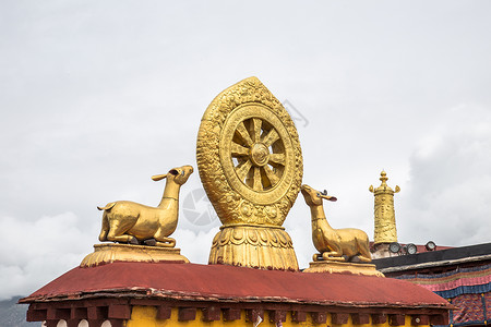 藏族和尚西藏拉萨大昭寺风光背景