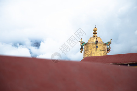 西藏拉萨大昭寺风光背景图片