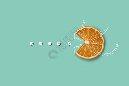 萌可爱创意柠檬片设计图片