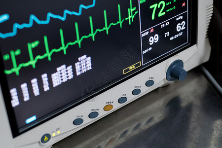 心电素材医疗心率监测仪器背景