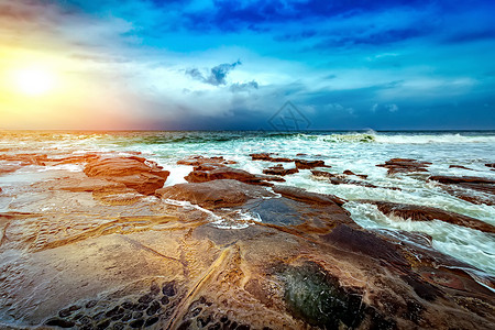 太阳艺术大海背景