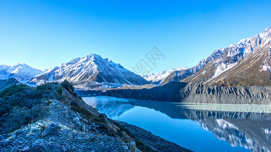 新西兰冰川地理景观高清图片