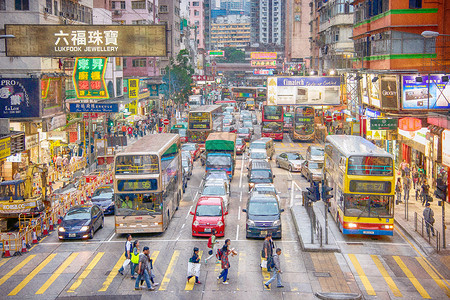 香港街头罗路市场高清图片