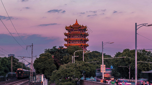 女生证件照湖北武汉黄鹤楼证件照背景