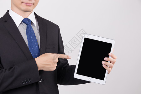 ipad展示商务人像平板电脑背景