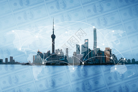 经济信息化交易世界金融 美元高楼设计图片