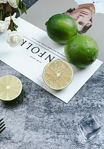 微距桌面柠檬水果桌面背景