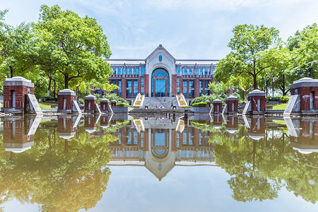 上海华东政法大学图书馆背景图片